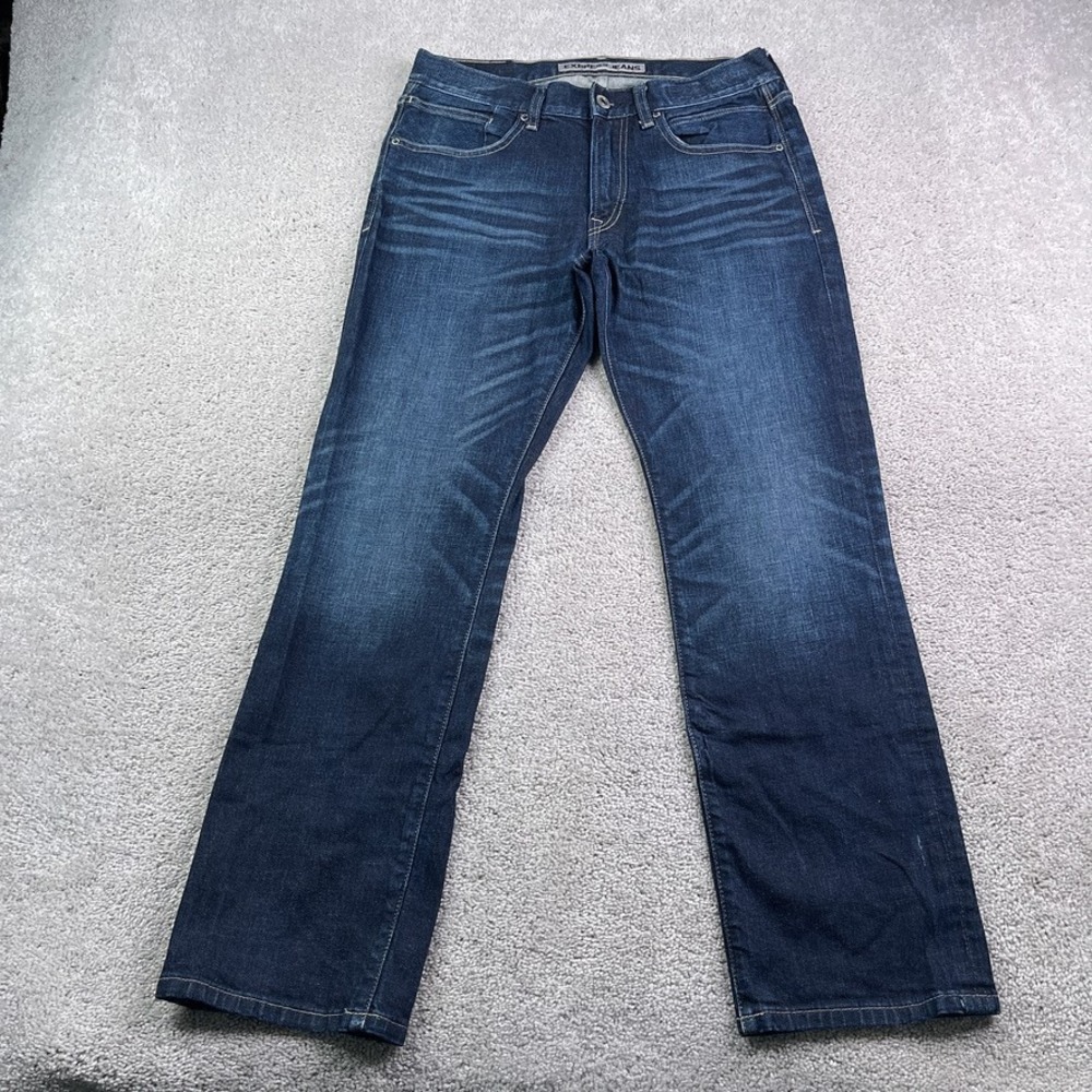 Express Jeans Mens 31x30 Blue Kingston Classic Fit Straight Leg Stretch Denim